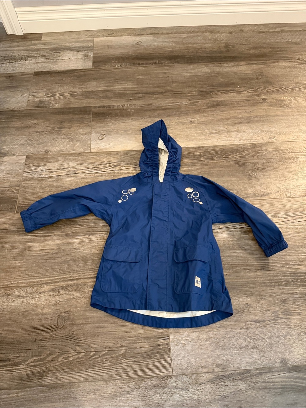 MEC Kids Waterproof Hooded Rain Jacket‎ - Blue
